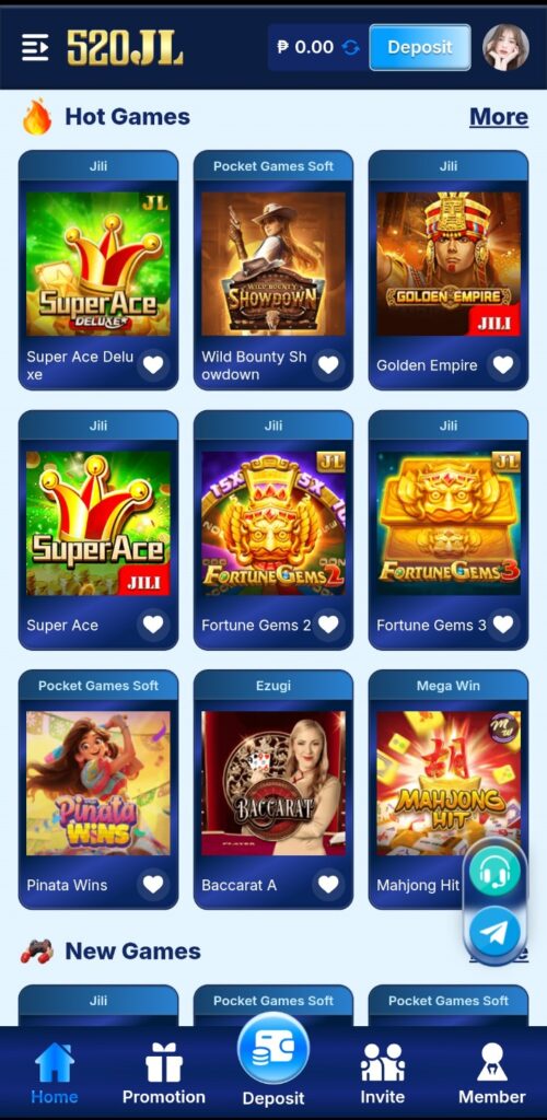 520JL Game Home Interface