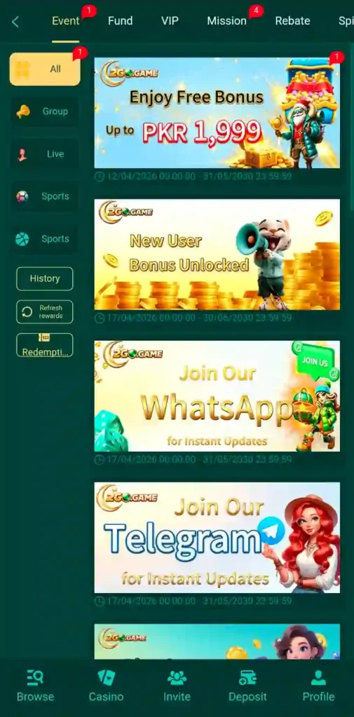 2Go Game offers